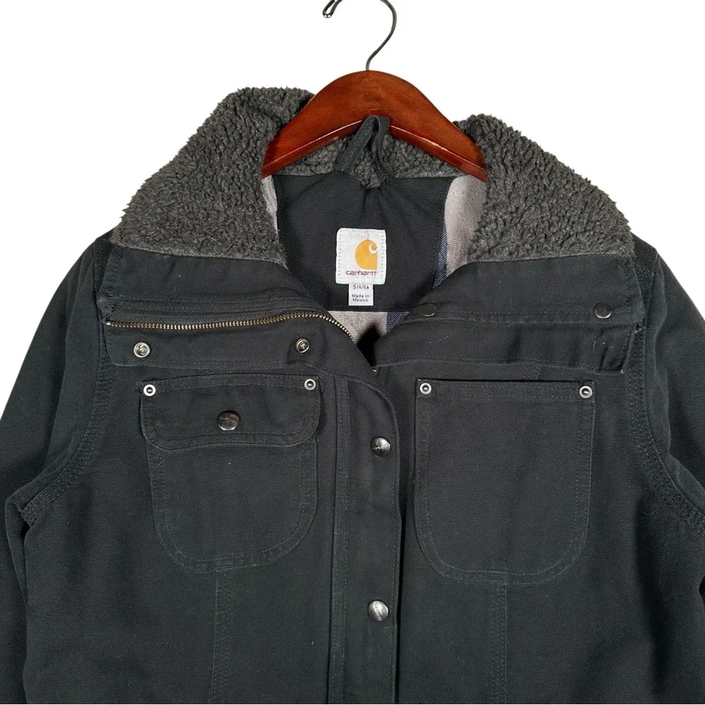 CARHARTT Duck Canvas Flannel Lined Utility Jacket - Picture 5 of 11